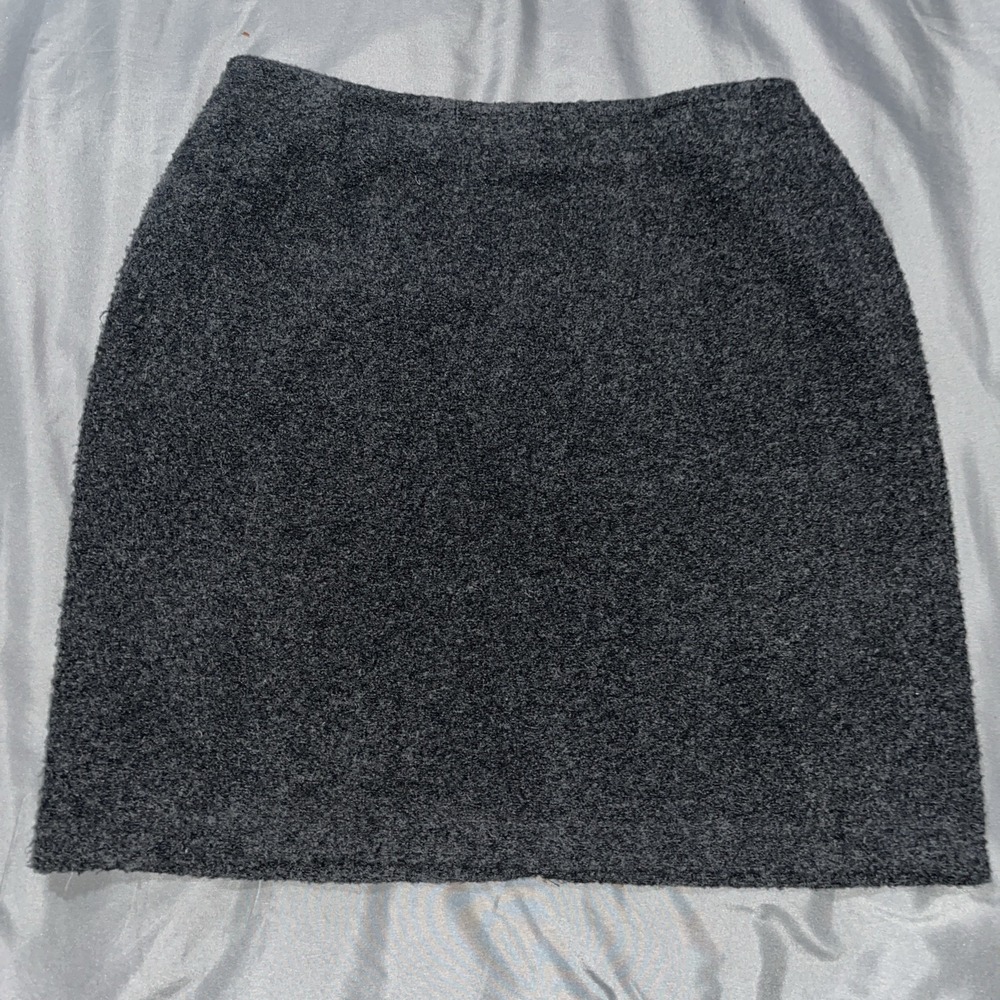 J. Jill Wool Blend Skirt Charcoal Gray Careerβ Work Women's Size 10